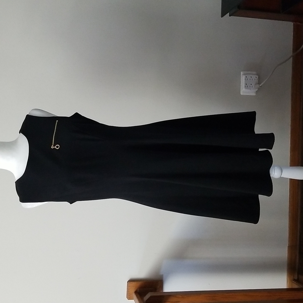 Calvin Klein A-line with gold zippers.